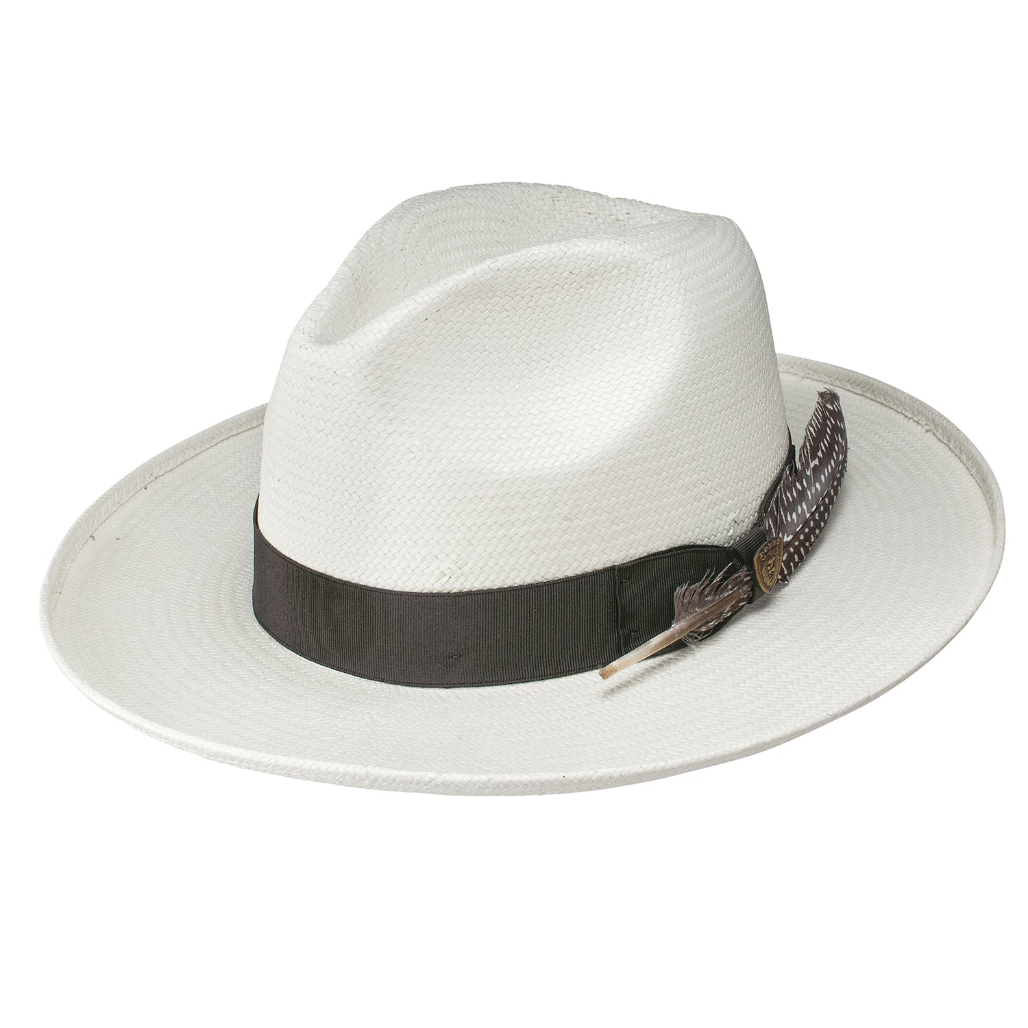 Black & White Straw Feather Fedora Bayfield - Ultrafino main image 2