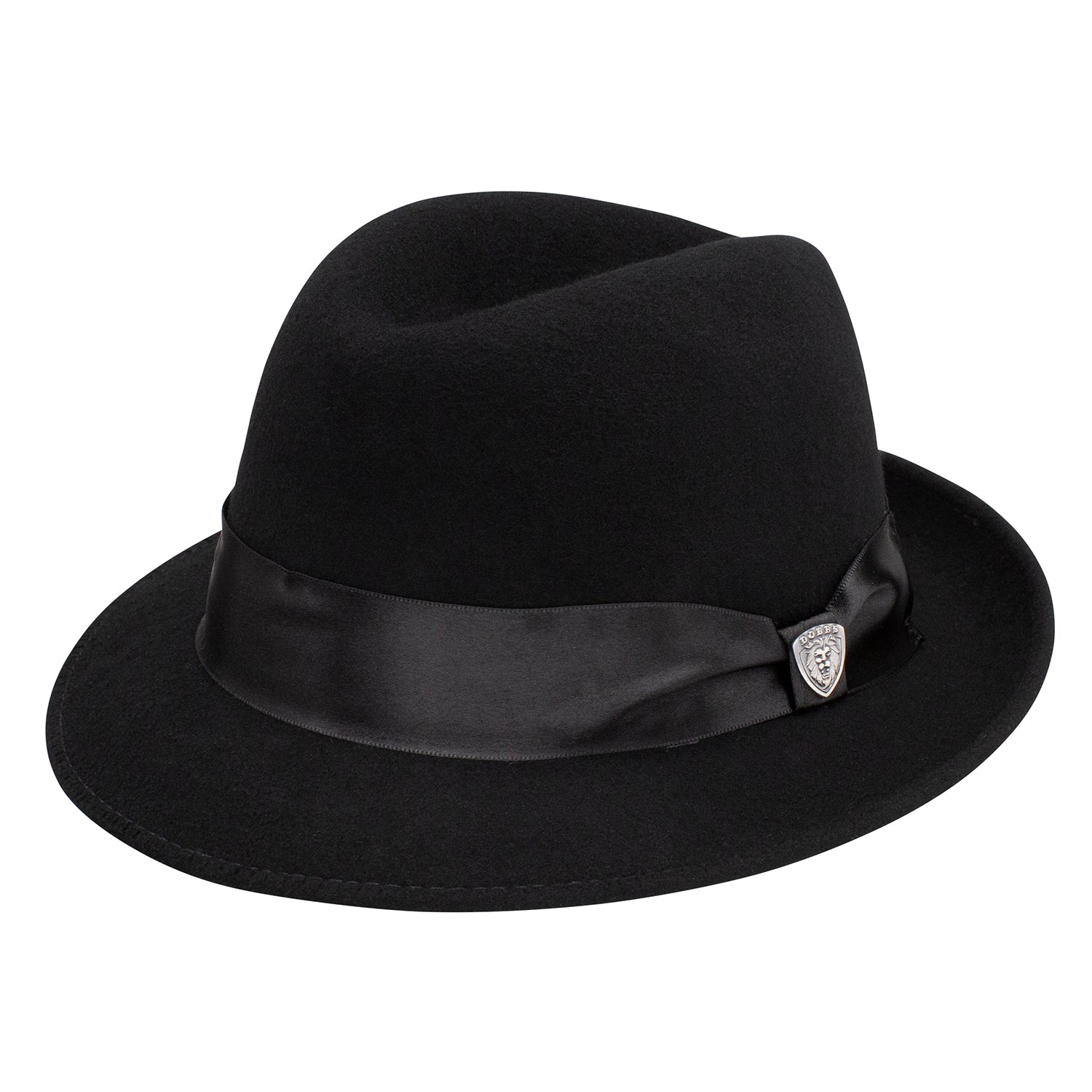 Dobbs Wool Felt Boulevard Fedora Hat in Black | Muldoon display picture 1