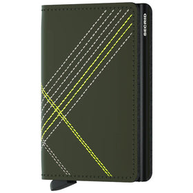 Buy lime Secrid Stitch Linea Vegetable Tanned Leather Slimwallet - SSt