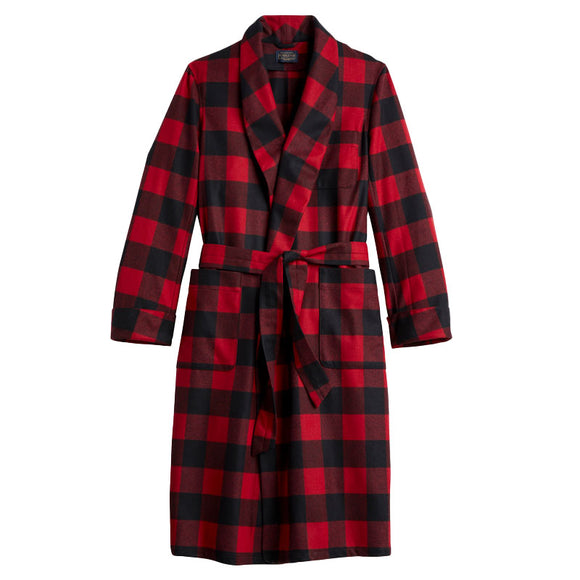 Pendleton 100% Whisperwool Men's Robes in Buffalo Check