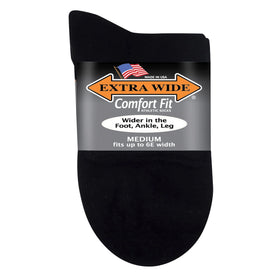 Extra Wide Men's Quarter Sock - Shoe Sizes 8 - 11