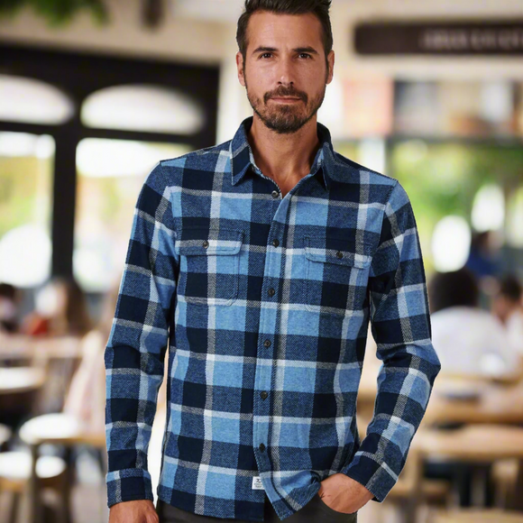 7 Diamonds Generation 4-Way Stretch Shirt in Light Blue