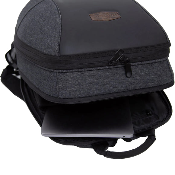 HatPac Premium Travel Carrier in Black Denim