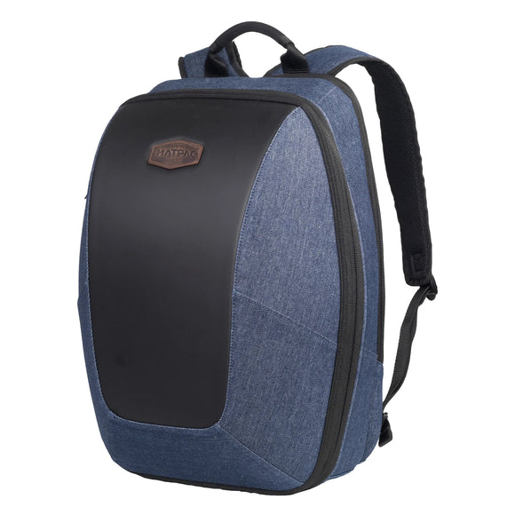 HatPac Premium Travel Carrier in Blue Denim