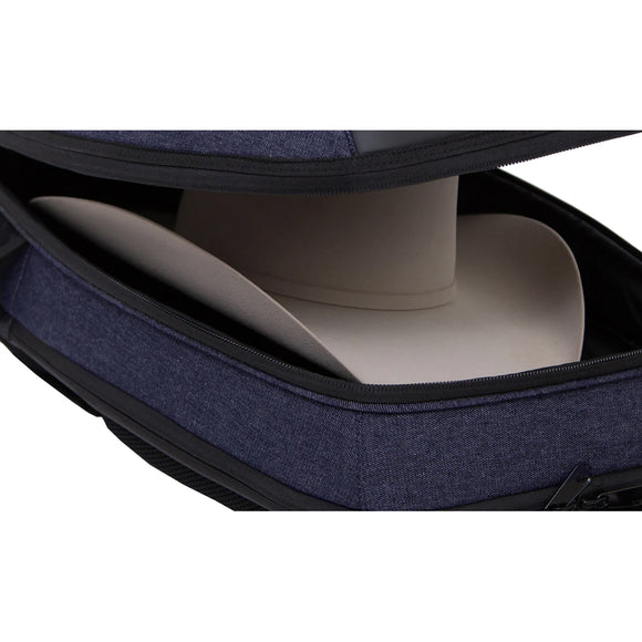 HatPac Premium Travel Carrier in Blue Denim
