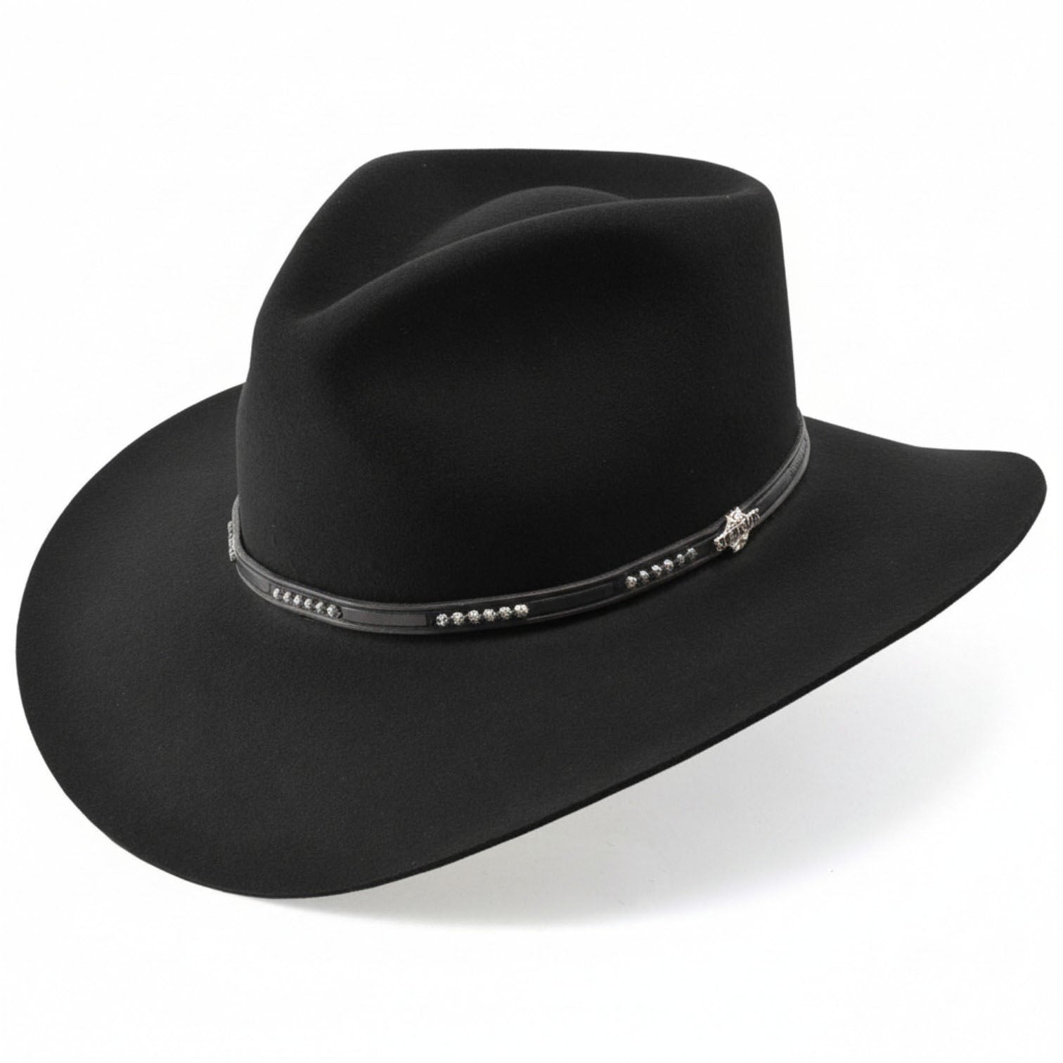 Stetson 4X Llano Wool Felt in Black - With Hat Box | Muldoon's