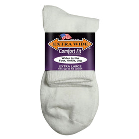 Extra Wide Men's Quarter Sock - Shoe Sizes 16.5 - 21 - 0
