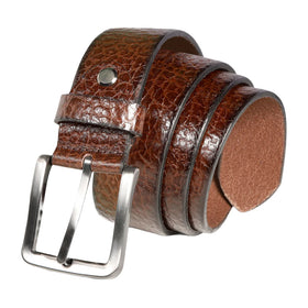7 Downie St Faux Snakeskin Leather Belt in Brown