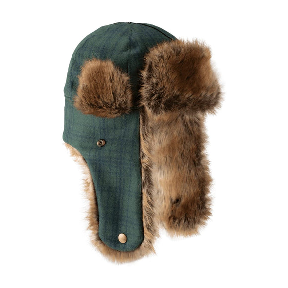 Stormy Kromer The Northwoods Trapper Hat in Forest Night Plaid