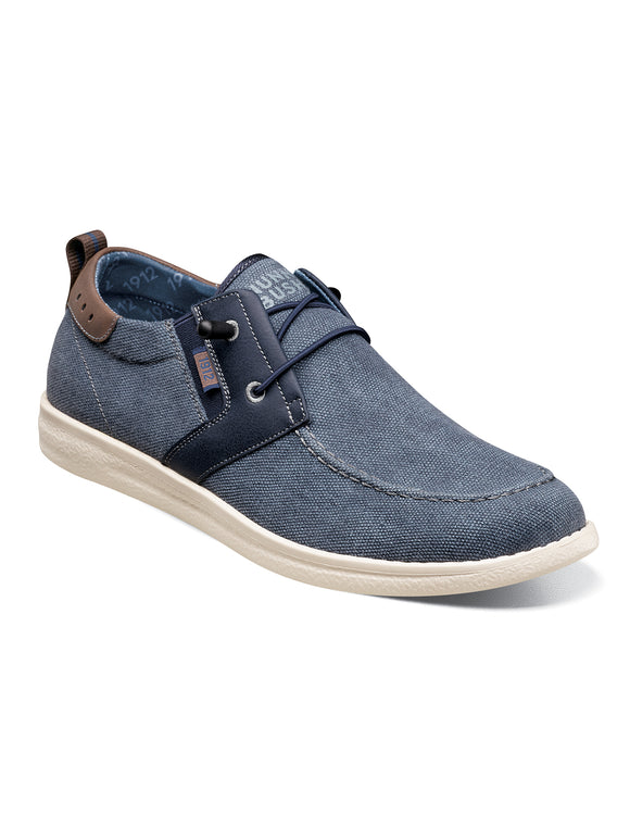 Nunn Bush Brewski Moc Toe Wallabee in Navy - Wide