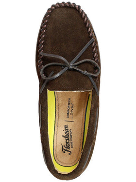 Florsheim Cozzy Tie Slipper in Chocolate - Medium Width - 0