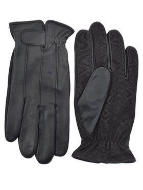 Lauer Sheepskin Leather Driving Gloves by Milwaukee in Black - 1807-BLK