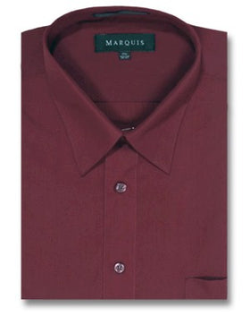 Marquis Men's Cotton Blend Dress Shirts - Big Man Sizes - BURGUNDY