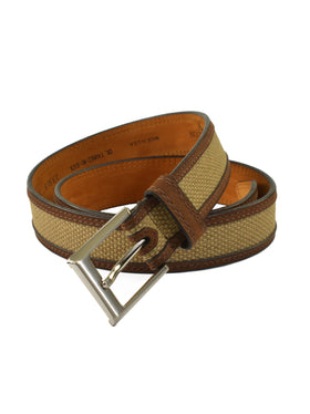 Lejon Oil Tanned Nu-Buck Back Nine Belts in Beige - Regular Sizes