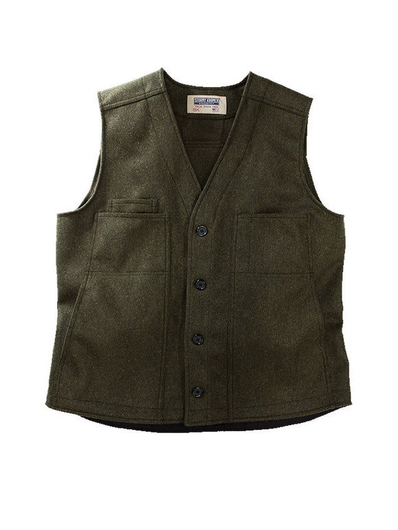 Stormy Kromer 100% Wool Vest in Olive
