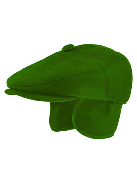 Dobbs Wool Blend Men's 'Flapper' Cap in Forest - Regular Sizes