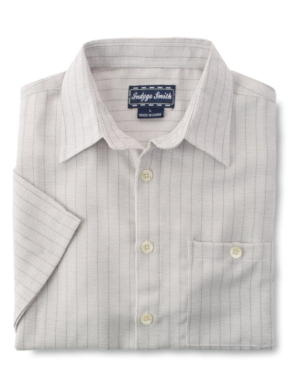 Indygo Smith Polyester Blend Sport Shirts in Tan - Tall Man Sizes