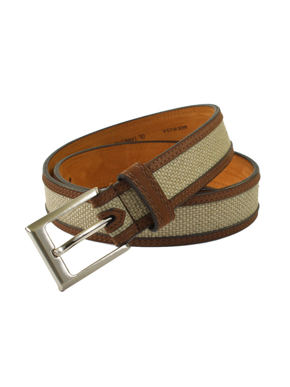 Lejon Oil Tanned Nu-Buck Back Nine Belts in Wheat - Big Man Sizes