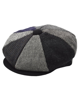 Dobbs Wool Blend Men's Patch Caps in Grey