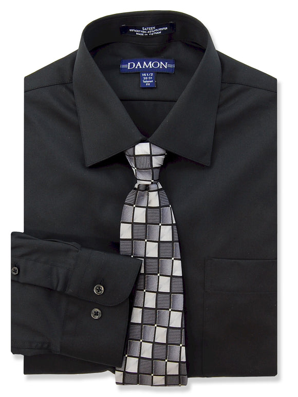 Damon Sateen Comfort Stretch Tailored Shirts 10005