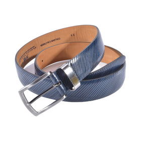 Remo Tulliani Calfskin Leather Sylvio Belt in Navy