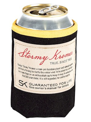 Stormy Kromer Benchwarmer Can and Bottle Koozie In Black & Gold - 53950-BLG