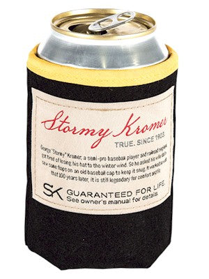Stormy Kromer Benchwarmer Can and Bottle Koozie In Black & Gold - 53950-BLG