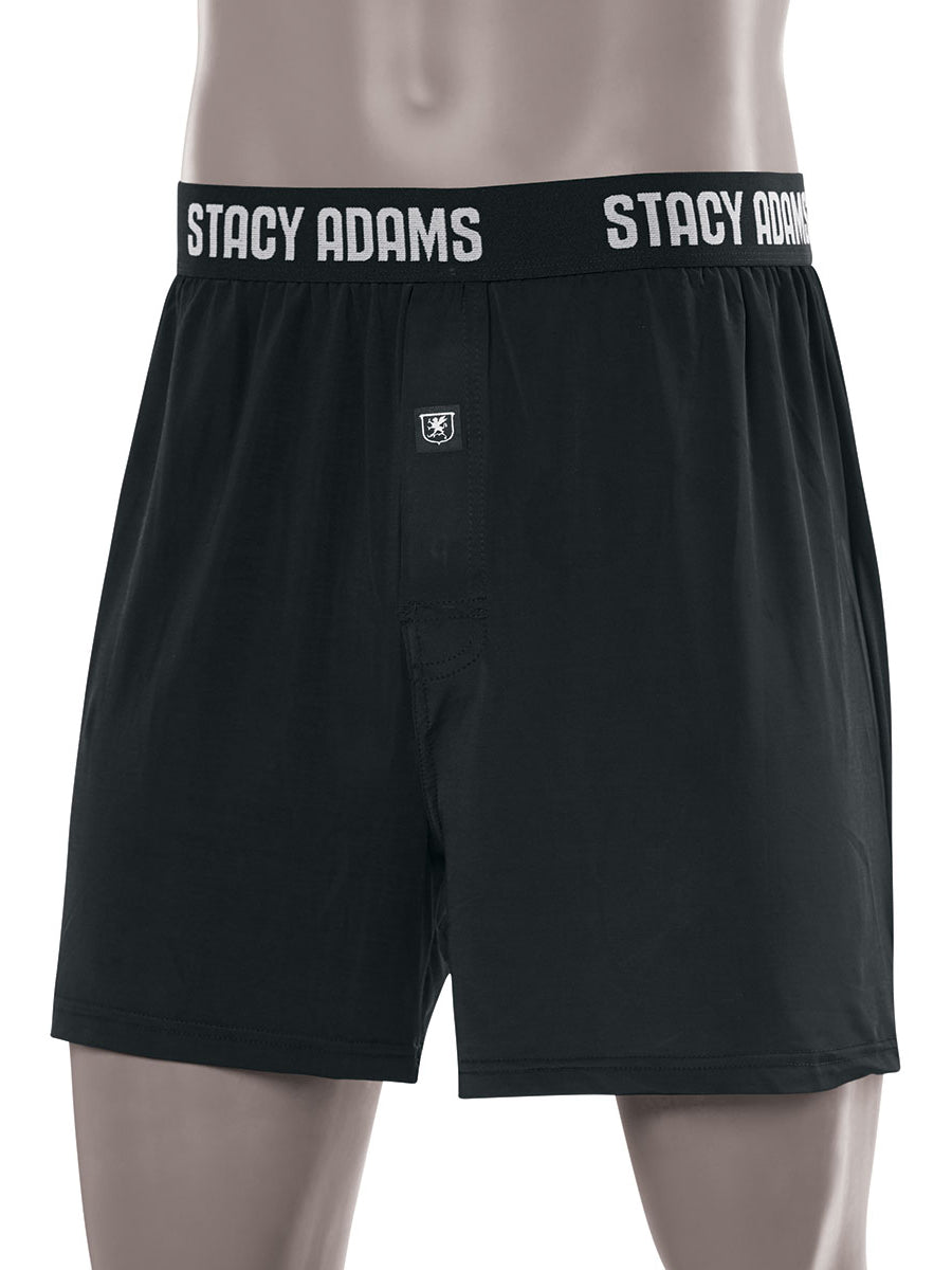 Stacy Adams Comfortblend Boxer Shorts in Black - Regular Sizes