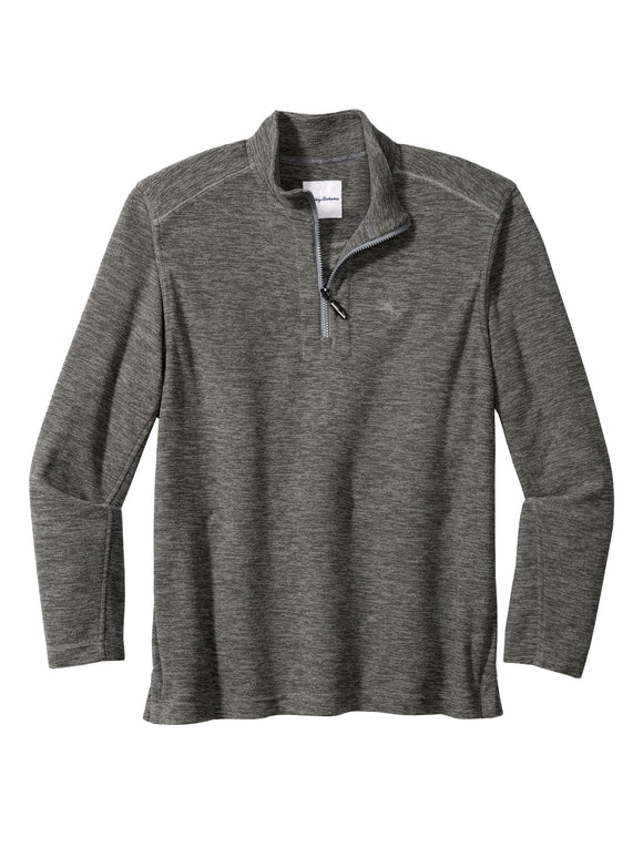 Tommy Bahama Cloud Peak 1/2 Zip in 'Ash Grey' - Tall Sizes
