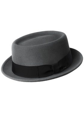 Bailey Darron Wool Pork Pie in Gun Metal