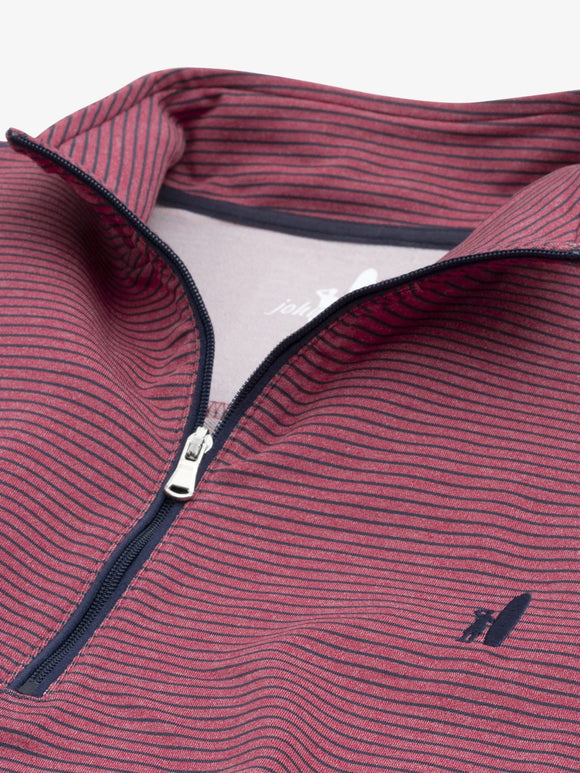 Johnnie-O Homan 1/4 Zip Pullover in Sweet Berry Wine