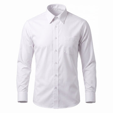 Marquis Men's Cotton Blend Slim Fit Dress Shirts in White