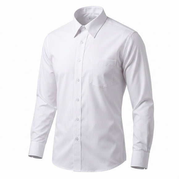 Marquis Men's Cotton Blend Dress Shirts in White