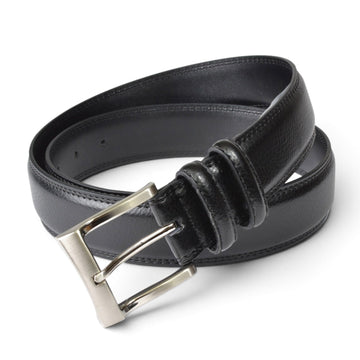Florsheim Genuine Leather Pebble Grain Dress Belts in Black (Sizes 46-60)