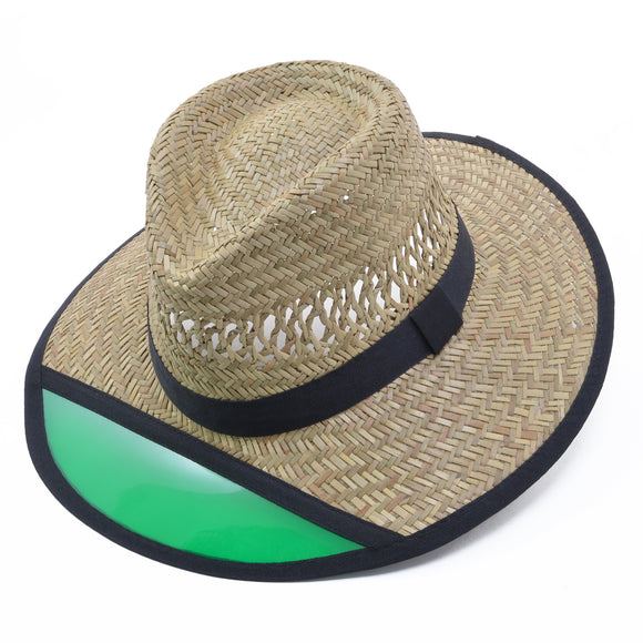 Turner Straw Hat with Green Visor