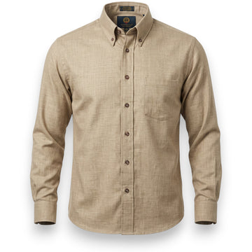 Viyella Wool Blend Sport Shirt in Shiitake