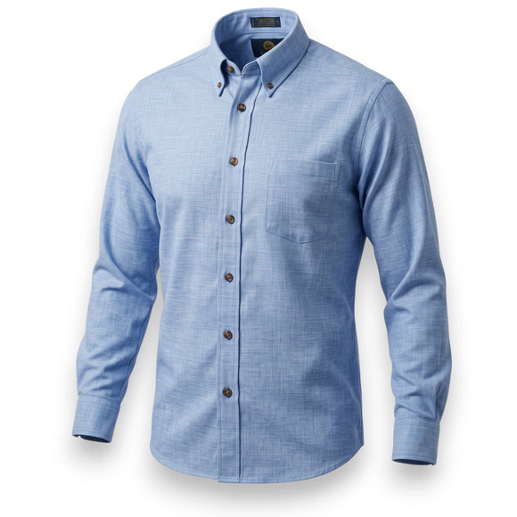 Viyella Wool Blend Sport Shirt in Chambrey - Tall Sizes