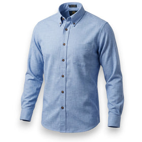 Viyella Wool Blend Sport Shirt in Chambrey