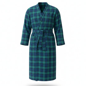 Viyella Shawl Collar Robe in Black Watch