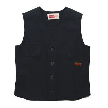 Stormy Kromer 100% Wool Button Vest in Black