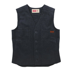Stormy Kromer 100% Wool Button Vest in Charcoal Grey - Tall Sizes