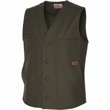 Stormy Kromer 100% Wool Vest in Olive