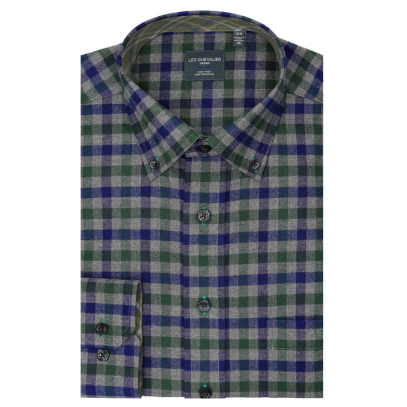 Leo Chevalier Non Iron Sport Shirt in Forest