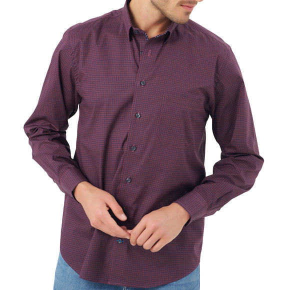 Leo Chevalier Non Iron Sport Shirt in Red