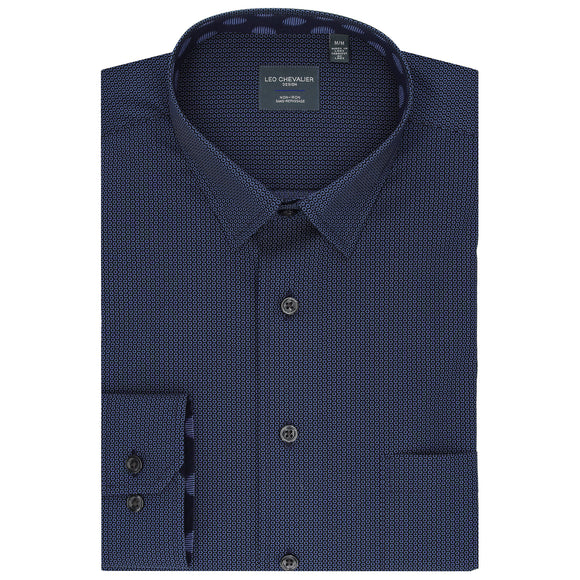 Leo Chevalier Non Iron Sport Shirt in Navy