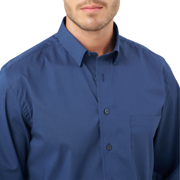Leo Chevalier Non Iron Sport Shirt in Navy