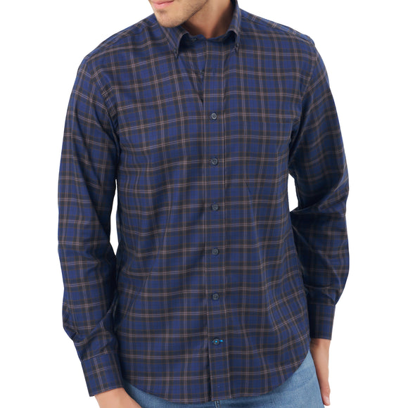 Leo Chevalier Non Iron Sport Shirt in Navy