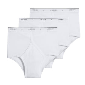 Jockey 3-Pack Men's Classic Full Rise Briefs in White