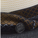 Stetson Andover Florentine Milan Straw Hat in Ivory/Black-4