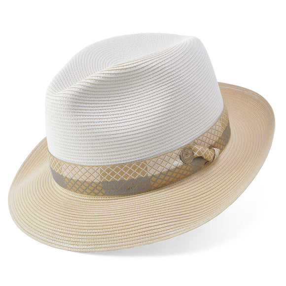 Stetson Andover Florentine Milan Straw Hat in Beige / Sand